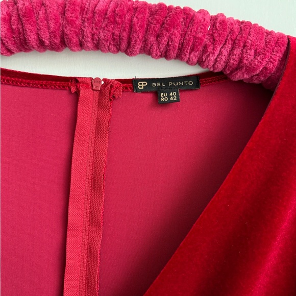 Red Velvet Cocktail party dress - Picture 3 of 10